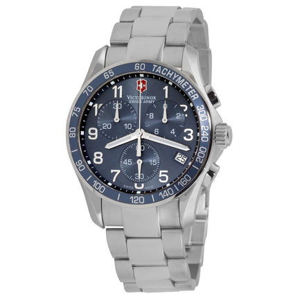 Swiss Army 241120 Men's Chrono Classic Blue Dial Stainless Steel Bracelet Watch ,