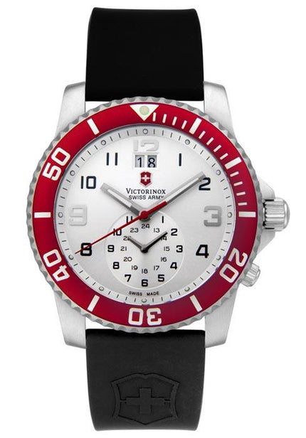 Swiss Army 241177 Men's Maverick II Dual Time Black Rubber ,