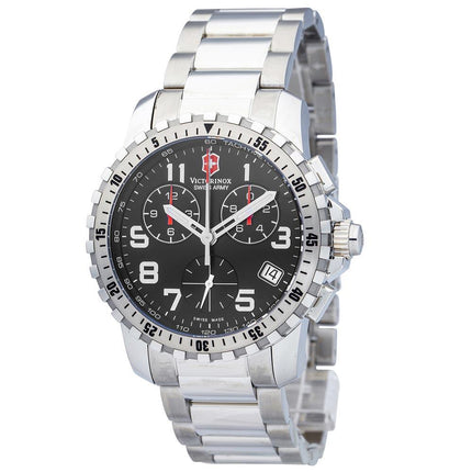 Swiss Army 241196 Men's Alpnach Black Dial Steel Bracelet Chronograph Watch ,