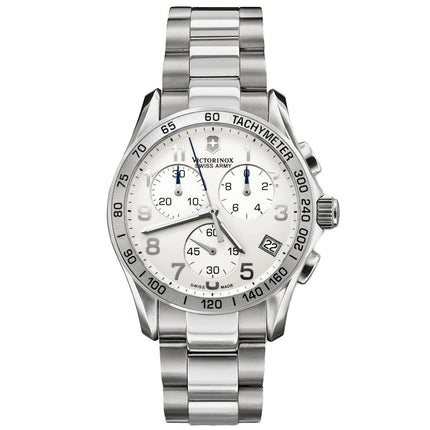 Swiss Army 241315 Men's Chrono Classic Silver Dial Stainless Steel Watch ,