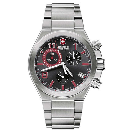 Swiss Army 241317 Men's Convoy Chrono Black Dial Stainless Steel Bracelet Watch ,