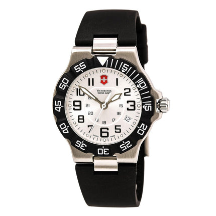 Swiss Army 241345 Men's Summit XLT Silver Dial Black Rubber Strap Watch ,