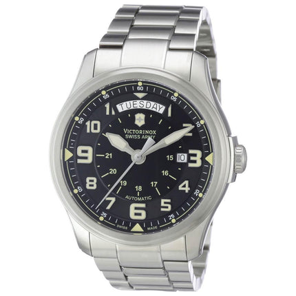 Swiss Army 241375 Men's Infantry Vintage Black Dial Steel Bracelet Automatic Watch ,