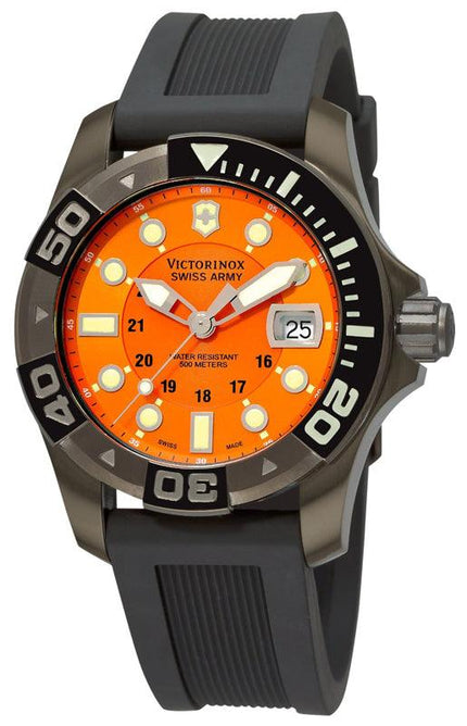 Swiss Army 241428 Men's PVD Plated Orange Dial Dive Watch ,