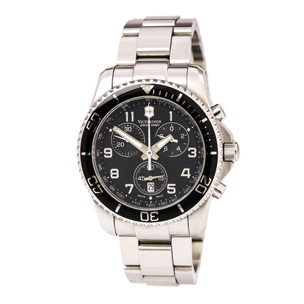 Swiss Army 241432 Men's Maverick Black Dial Stainless Steel Bracelet Chronograph Watch ,