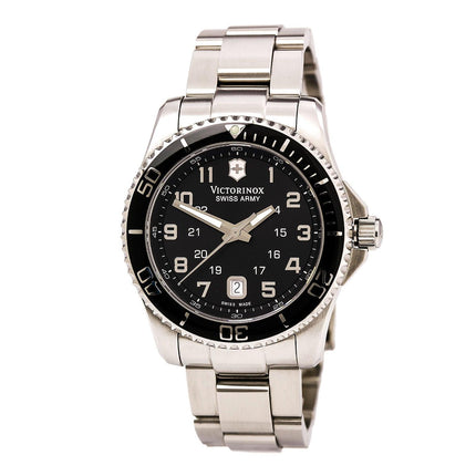Swiss Army 241436 Men's Maverick Black Dial Stainless Steel Bracelet Watch ,