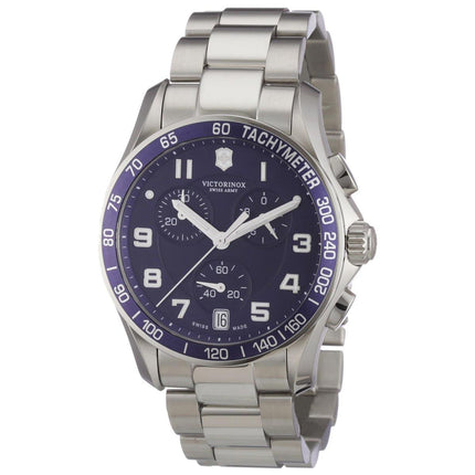 Swiss Army 241497 Men's Classic Chronograph Blue Dial Steel Bracelet Watch ,