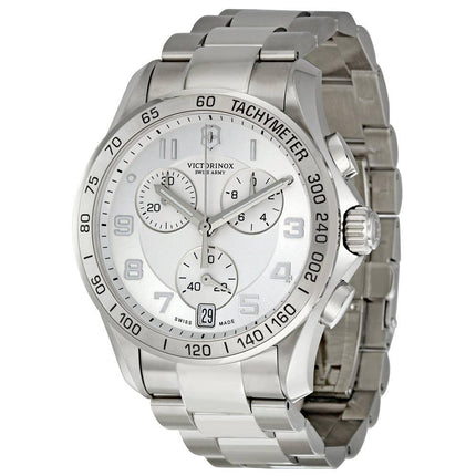 Swiss Army 241499 Men's Chrono Classic Silver Tone Dial Stainless Steel Bracelet Watch ,