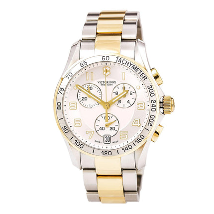 Swiss Army 241509 Men's Chrono Classic Silver Dial Two Tone Steel Bracelet Watch ,