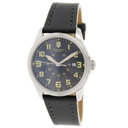 Swiss Army 241580 Men's Infantry Black Dial Black Leather Strap Watch ,