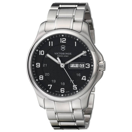 Swiss Army 241590 Men's Officers Black Dial Stainless Steel Bracelet Watch ,