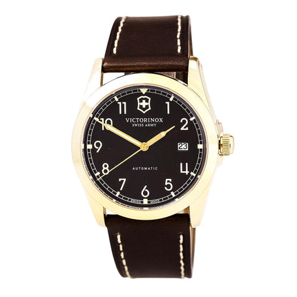 Swiss Army 241646 Men's Infantry Brown Dial Brown Leather Strap Mechanical Automatic Watch ,