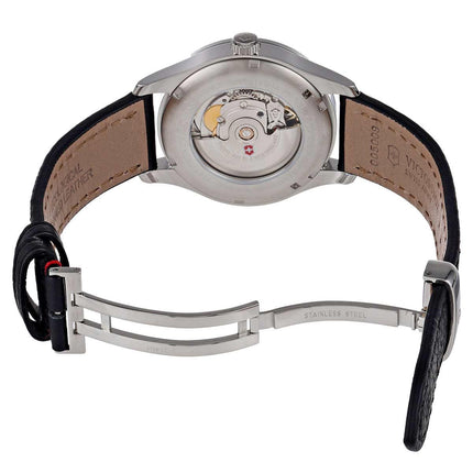 Swiss Army 241666 Men's Alliance Automatic Beige Dial Black Leather Strap Watch ,