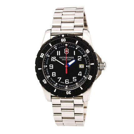 Swiss Army 241675 Men's Maverick Sport Black Dial Stainless Steel Bracelet Watch ,