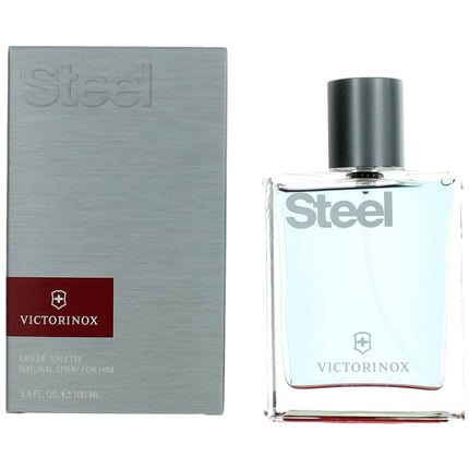 Swiss Army Men's EDT Spray - Steel Aromatic, Woody and Aquatic Fragrance, 3.4 oz ,