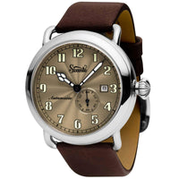 Szanto Men's Automatic Watch - Officer Classic Round Brown Dial Strap | SZ 6304E ,