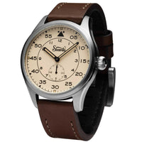 Szanto Men's Quartz Watch - Heritage Aviator Ivory Dial Silver Tone Case | SZ 2752 ,