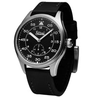 Szanto Men's Quartz Watch - Heritage Aviator Small Seconds Black Dial Strap | SZ 2751 ,