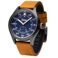 Szanto Men's Watch - Heritage Aviator Small Seconds Blue Dial Tan Strap | SZ 2756 ,