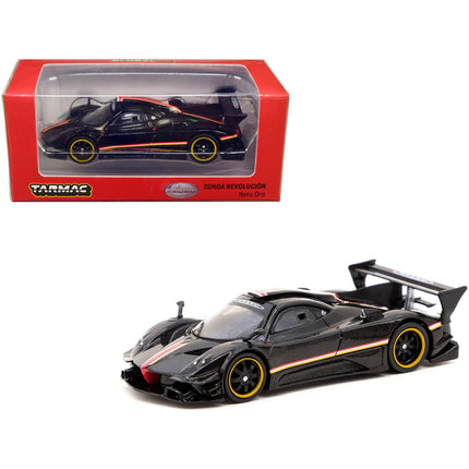 Tarmac Works 1/64 Car - Global64 Pagani Zonda Revolucion Nero Oro Black Metallic ,