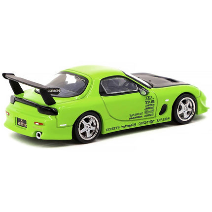 Tarmac Works 1/64 Model Car - Global64 Series Vertex RX-7 FD3S RHD Light Green ,