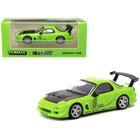 Tarmac Works 1/64 Model Car - Global64 Series Vertex RX-7 FD3S RHD Light Green ,