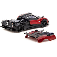Tarmac Works 1/64 Scale Carv - Global64 Pagani Zonda Cinque Red Metallic and Black ,