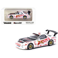 Tarmac Works Diecast Model Car - 1/64 Scale Global64 Series Vertex RX-7 FD3S White ,
