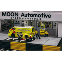 Tarmac Works Figure Set - Mechanic III Mooneyes for 1/64 Scale Models, 6 piece ,