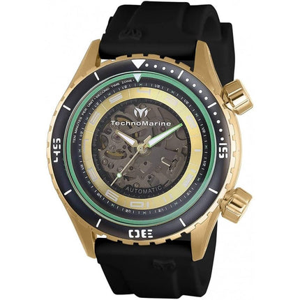 Technomarine Men's Automatic Watch - Manta Black Rubber Strap | TM-218005 ,