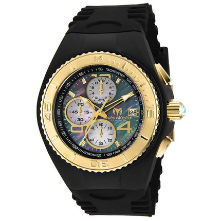 Technomarine Men's Chrono Watch - Cruise JellyFish Black MOP Dial Strap | TM-115353 ,