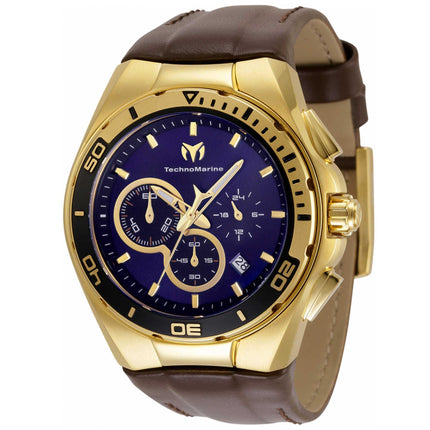 Technomarine Men's Chrono Watch - Cruise Steel Blue and Gold Dial Strap | TM-120019 ,