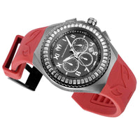 Technomarine Men's Chrono Watch - Manta Ocean Gunmetal Dial Burgundy Strap | TM-221038 ,