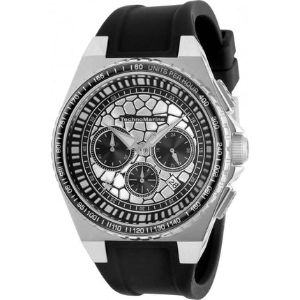 Technomarine Men's Chrono Watch - Technocell Silver and Black Dial Strap | TM-318065 ,