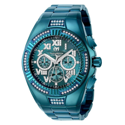 Technomarine Men's Chronograph Watch - Cruise Crystal Green Dial Bracelet | TM-121233 ,