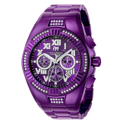 Technomarine Men's Chronograph Watch - Cruise Crystal Purple Dial Bracelet | TM-121231 ,
