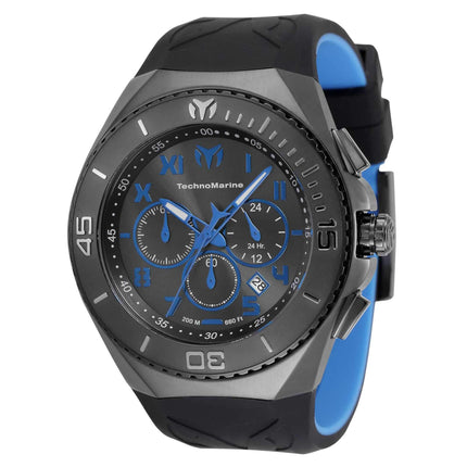Technomarine Men's Chronograph Watch - Manta Ocean Black and Blue Strap | TM-220019 ,