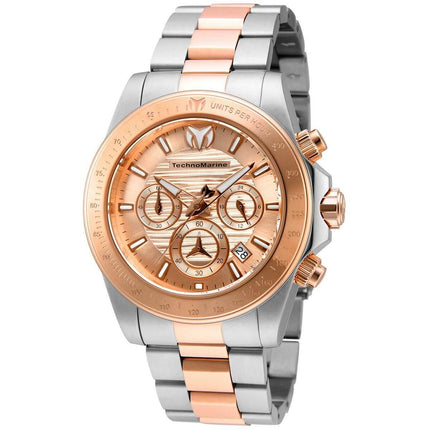Technomarine Men's Chronograph Watch - Manta Ray Rose Gold Dial Bracelet | TM-219007 ,