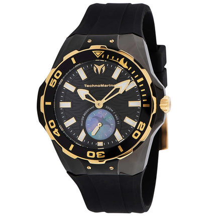 Technomarine Men's Quartz Watch - Cruise Black MOP Dial Rubber Strap | TM-120015 ,