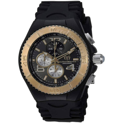 Technomarine Men's Quartz Watch - Cruise JellyFish Black Dial Rubber Strap | TM-115149 ,
