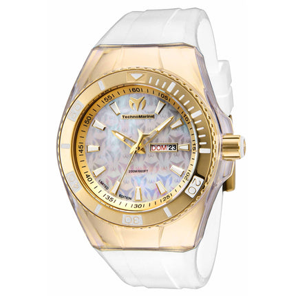 Technomarine Men's Quartz Watch - Cruise Monogram White Dial Rubber Strap | TM-115373 ,