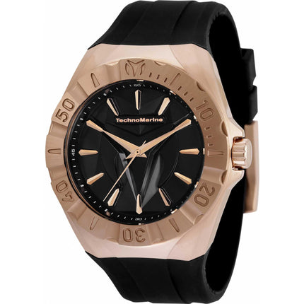 Technomarine Men's Quartz Watch - Cruise Rose Gold Case Black Rubber Strap | TM-120009 ,