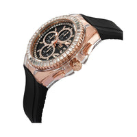 Technomarine Men's Watch - Cruise Glitz Chrono Black Strap Rose Gold Case | TM-121018 ,