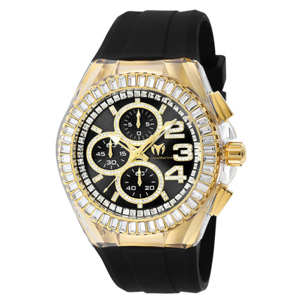 Technomarine Men's Watch - Cruise Glitz Chronograph Black and Gold Dial | TM-121012 ,