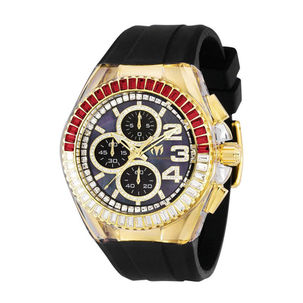 Technomarine Men's Watch - Cruise Glitz Chronograph MOP Dial Black Strap | TM-121032 ,