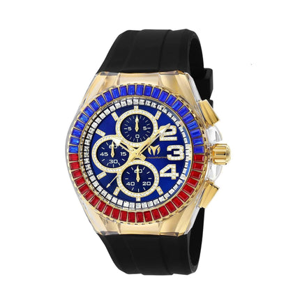 Technomarine Men's Watch - Cruise Glitz Quartz Chronograph Blue Dial Strap | TM-121015 ,