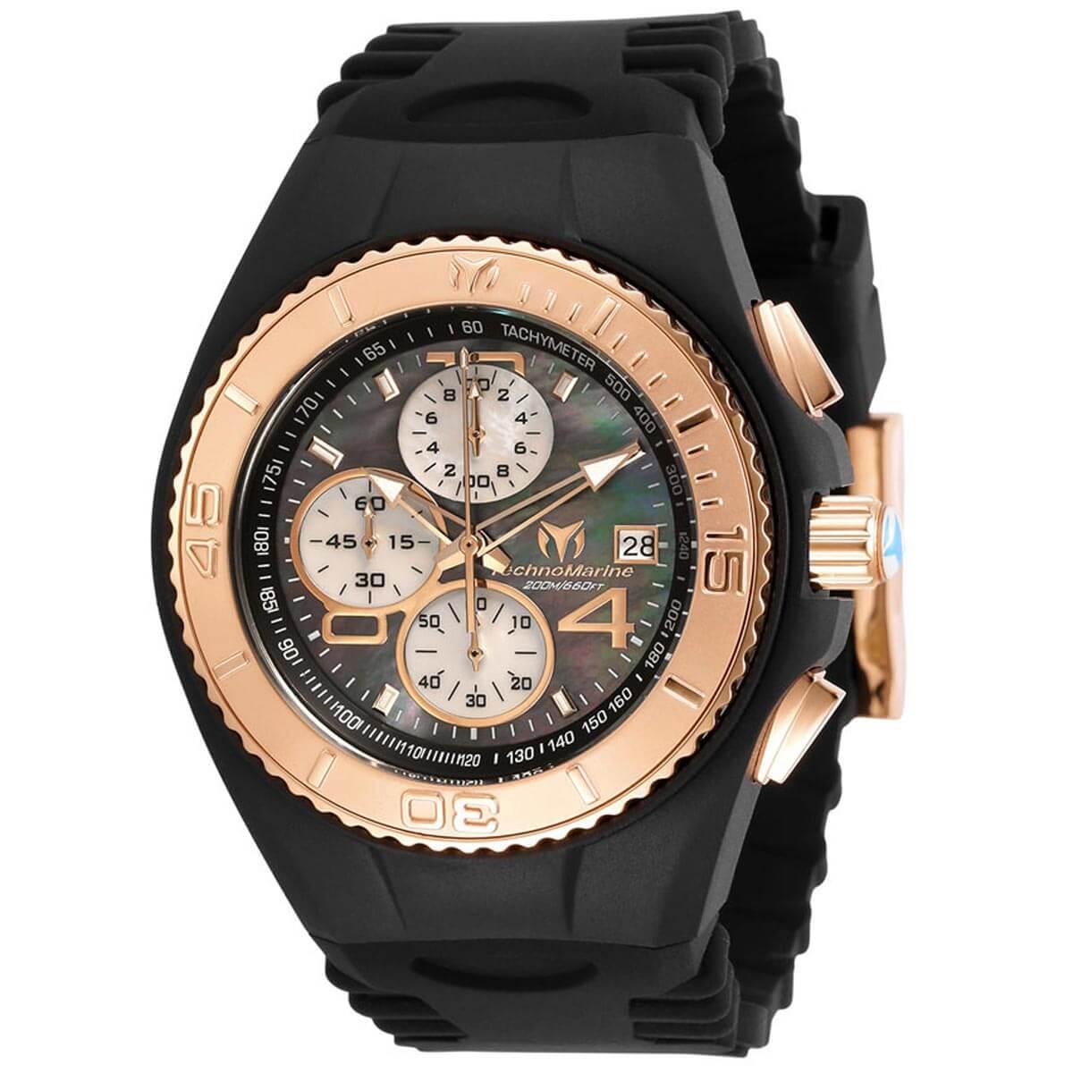 Technomarine Men's Watch Cruise JellyFish Rose Gold Bezel Strap | TM-1