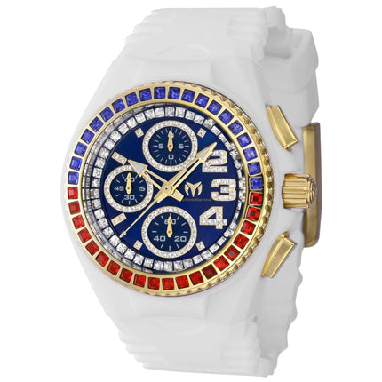 Technomarine Men's Watch - Cruise Square Shape Red, Blue Crystal Bezel | TM-121199 ,