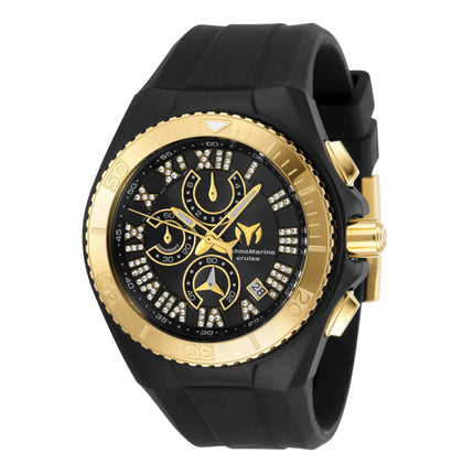 Technomarine Men's Watch - Cruise Star Chrono Black Dial Quartz Strap | TM-119016 ,