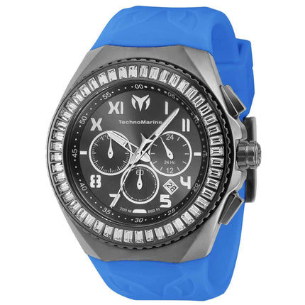 Technomarine Men's Watch - Manta Ocean Chrono Gunmetal Dial Blue Strap | TM-221040 ,